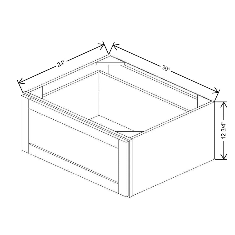 30" W X 12" H X 24" D Furniture Drawer