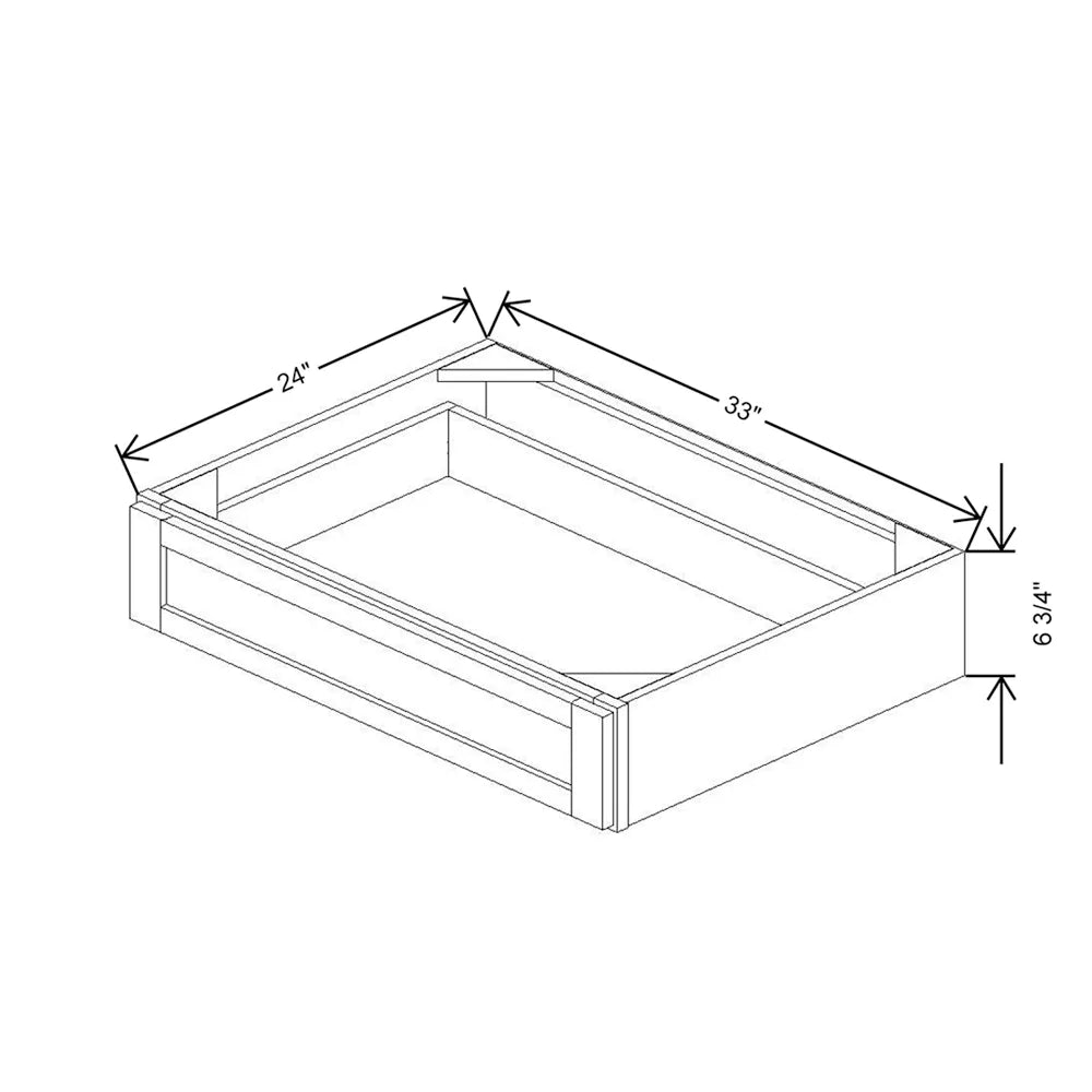 33" W X 6" H X 24" D Furniture Drawer