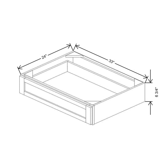 33" W X 6" H X 24" D Furniture Drawer