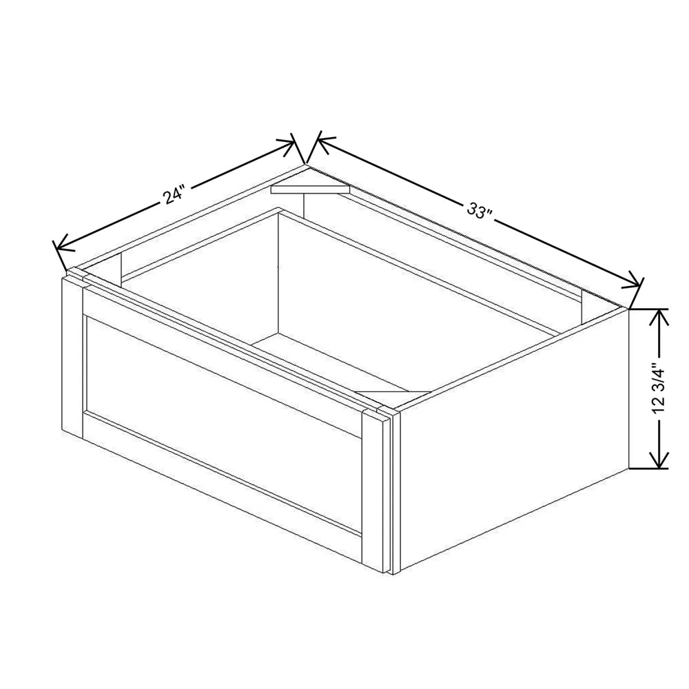 33" W X 12" H X 24" D Furniture Drawer