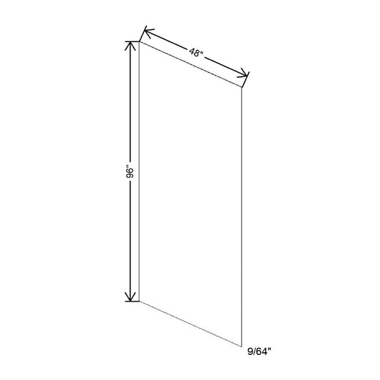 9/64" W X 48" H X 96" D Duraform Textured Base Finish Panel