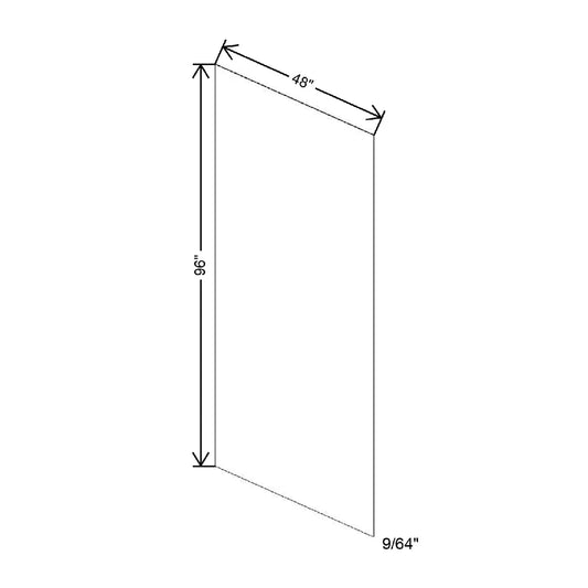 9/64" W X 48" H X 96" D Finished Paneling