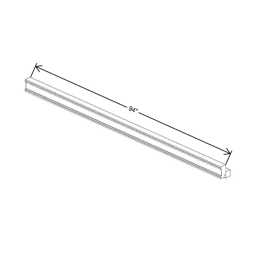94" W X 1 5/8" H X 1 3/8" D Inset Light Rail Molding