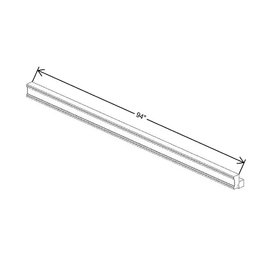 94" W X 1 5/8" H X 1 3/8" D Inset Light Rail Molding
