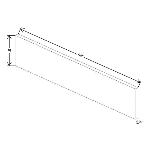6" W X 94" H X 3/4" D 3-Sided Stock