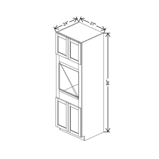 27" W X 84" H X 24" D Single Oven Cabinet - 4 BUTT Doors & BPPOKCC
