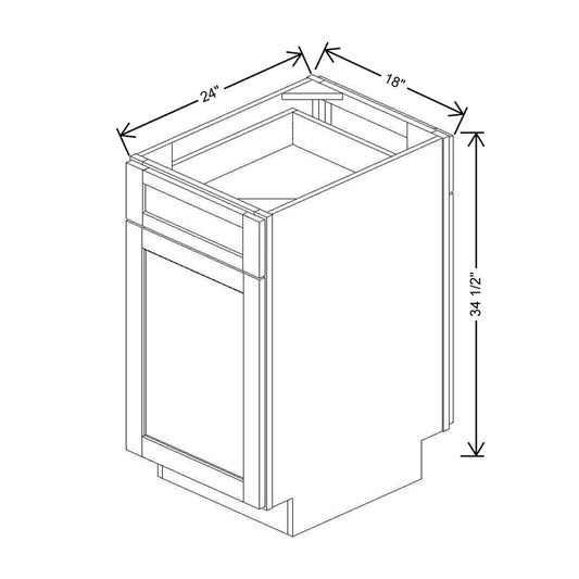 18" W Peninsula Base Cabinet