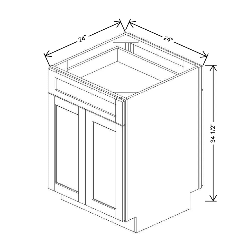 24" W Peninsula Base Cabinet