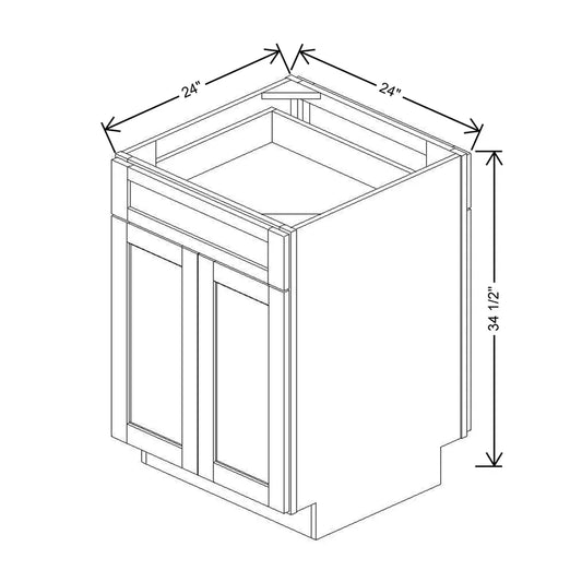 24" W Peninsula Base Cabinet