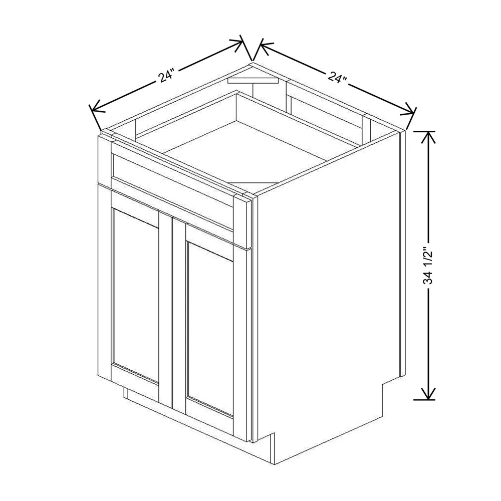 24" W Blind Peninsula Corner Base {F}