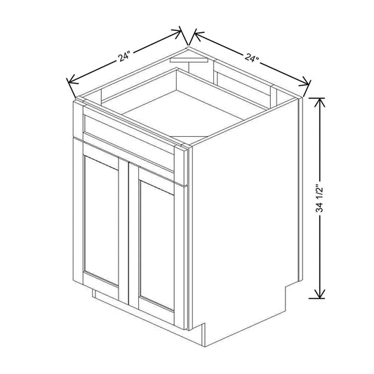 24" W Blind Peninsula Corner Base {F}