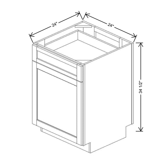 24" W Blind Peninsula Corner Base {F}