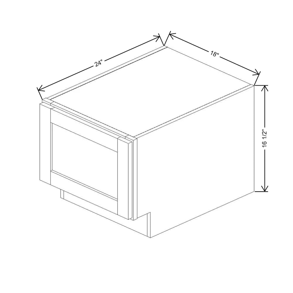 18" W Pedestal One Drawer Cabinet
