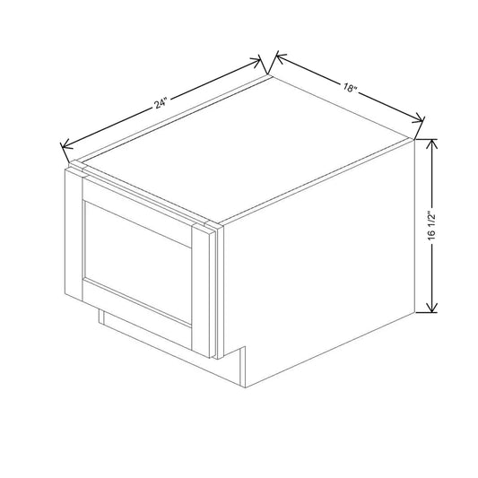 18" W Pedestal One Drawer Cabinet