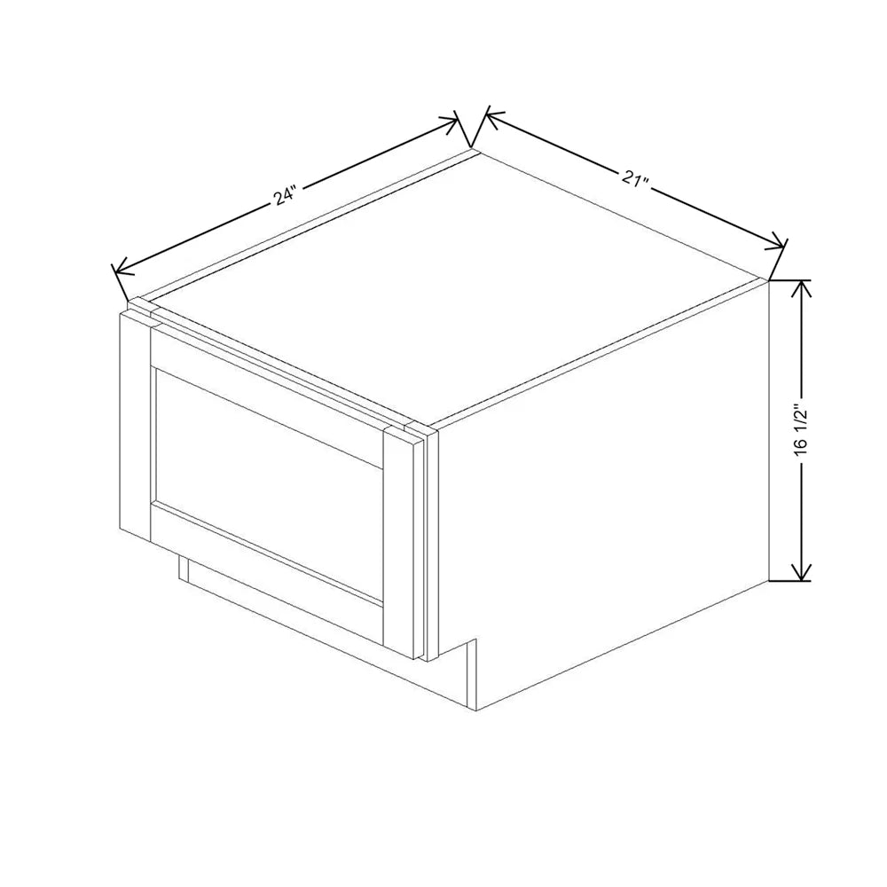 21" W Pedestal One Drawer Cabinet