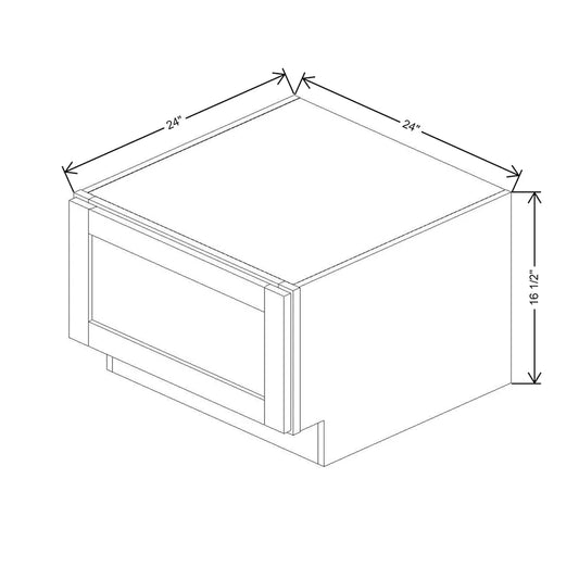 24" W Pedestal One Drawer Cabinet
