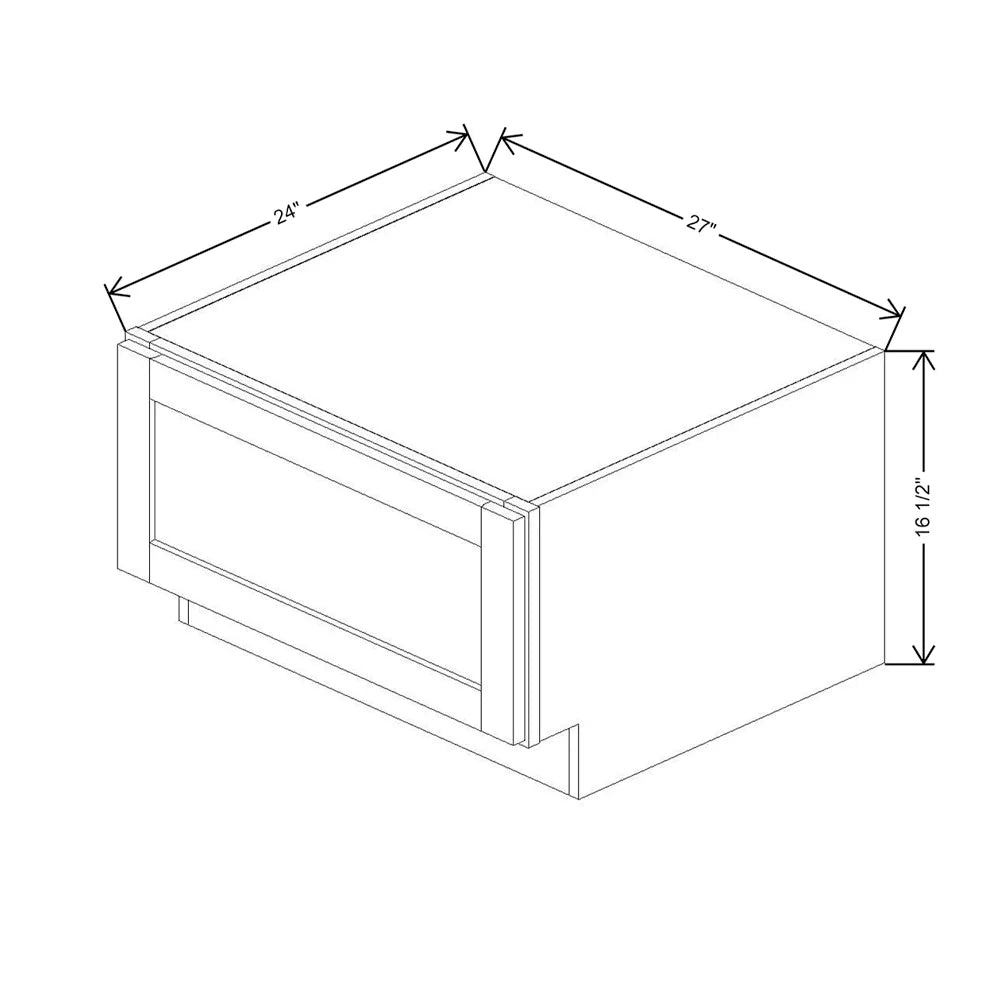 27" W Pedestal One Drawer Cabinet