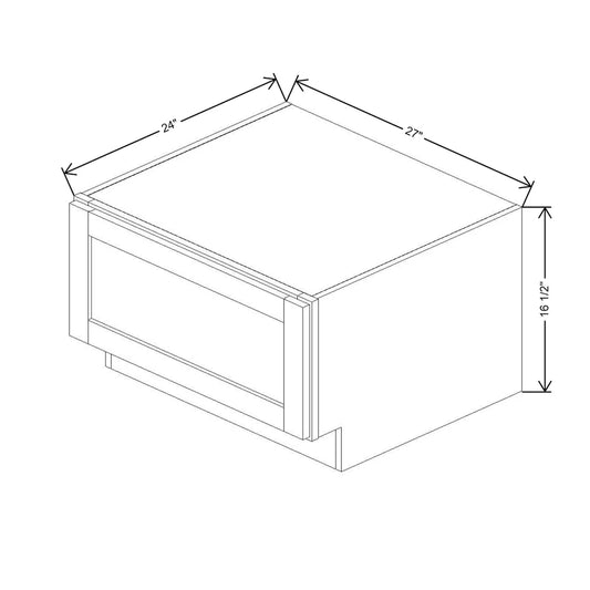 27" W Pedestal One Drawer Cabinet