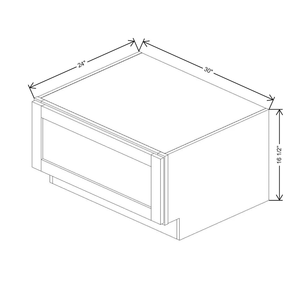 30" W Pedestal One Drawer Cabinet