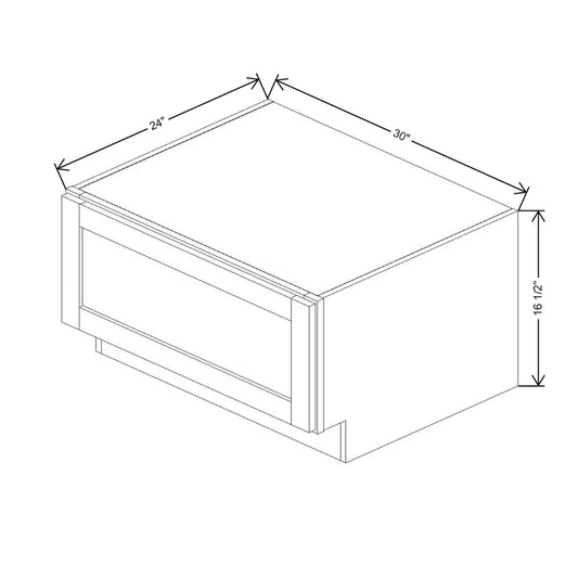 30" W Pedestal One Drawer Cabinet