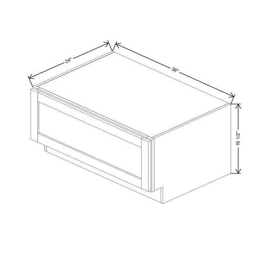 36" W Pedestal One Drawer Cabinet
