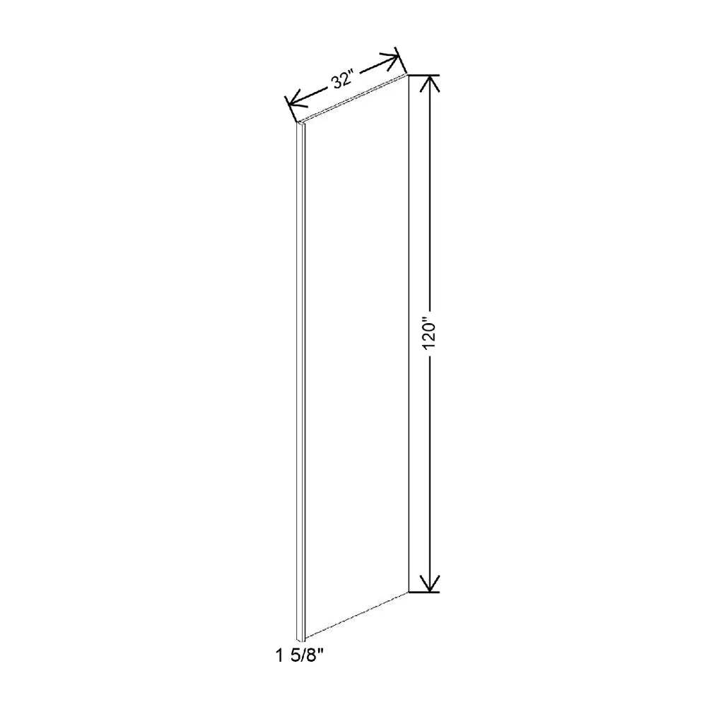 1 5/8" W X 120" H X 32" D Refrigerator Return
