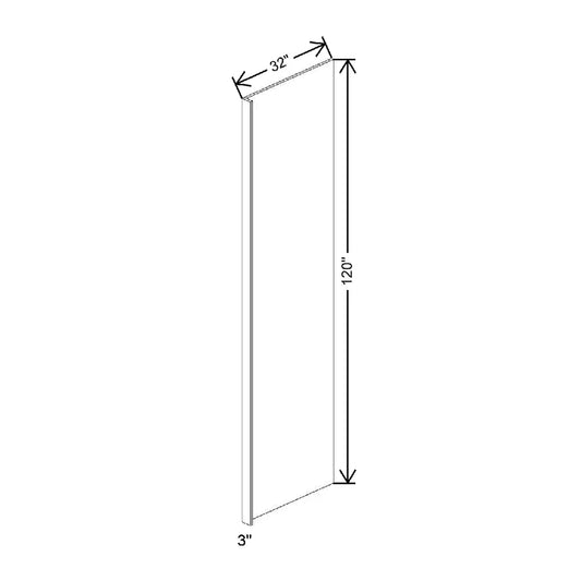 3" W X 120" H X 32" D Refrigerator Return