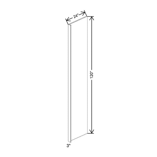 3" W X 120" H X 24" D Refrigerator Return
