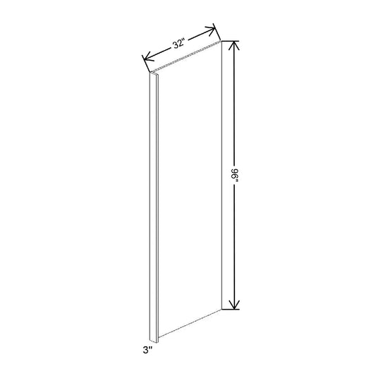 3" W X 96" H X 32" D Refrigerator Return