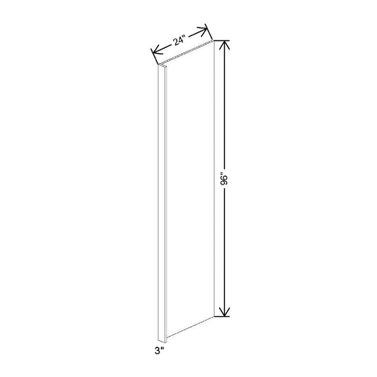 3" W X 96" H X 24" D Refrigerator Return