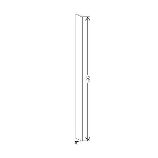 6" W X 96" H X 3/4" D Textured 3-Sided Stock