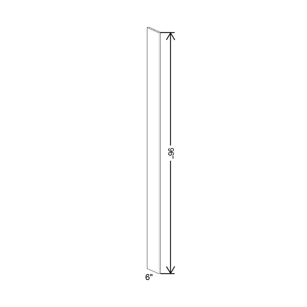 6" W X 96" H X 3/4" D 3-Sided Stock