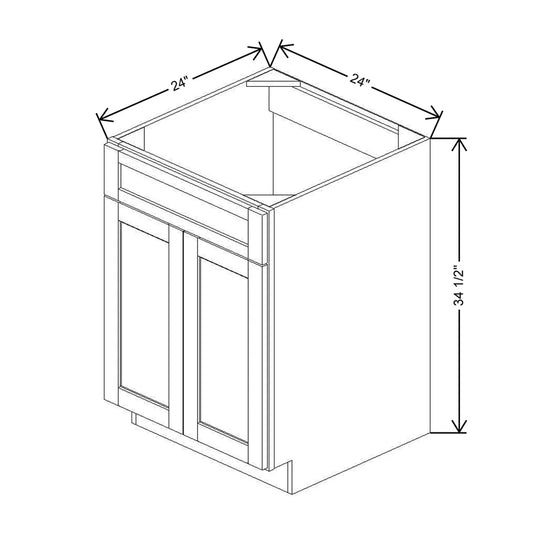 24" W Sink Base Cabinet With F/I Tilt-Out Tray