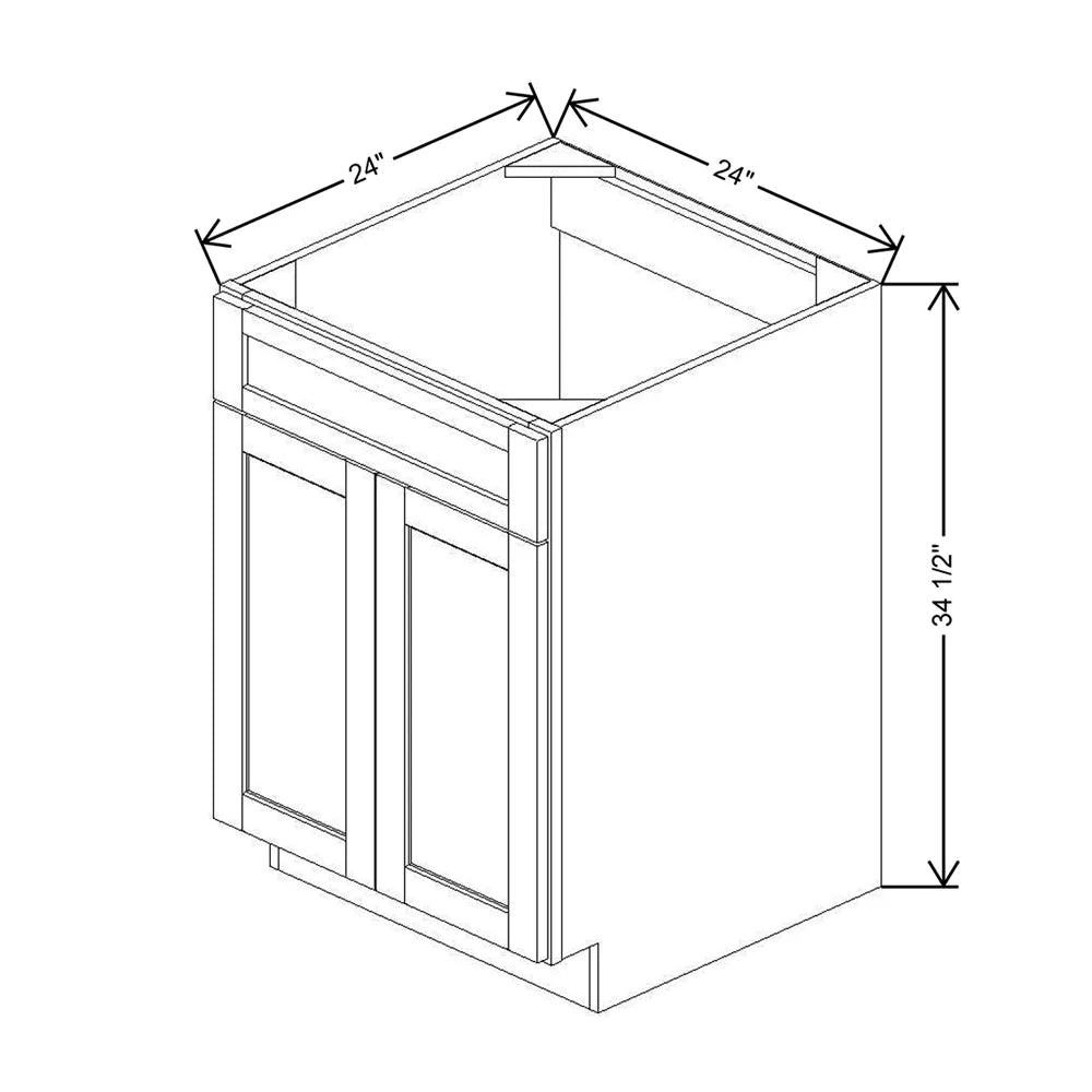 24" W Sink/Range Base Cabinet