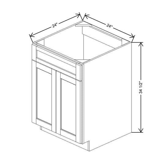 24" W Sink/Range Base Cabinet