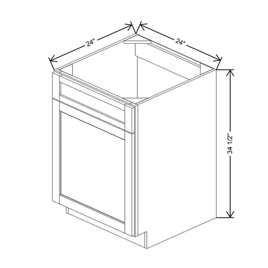 24" W Sink Base Cabinet With F/I Tilt-Out Tray