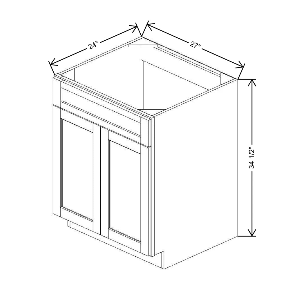 27" W Sink/Range Base Cabinet
