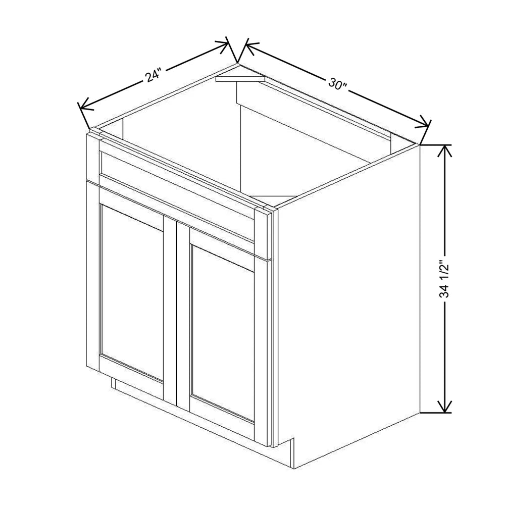 30" W Sink Base Cabinet With F/I Tilt-Out Tray