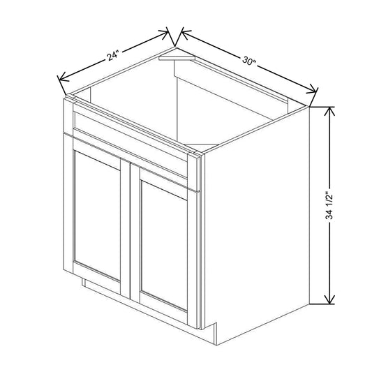 30" W Sink/Range Base Cabinet