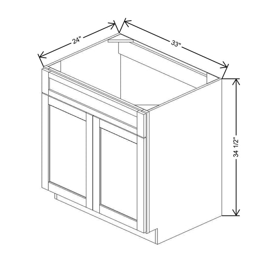 33" W Sink/Range Base Cabinet