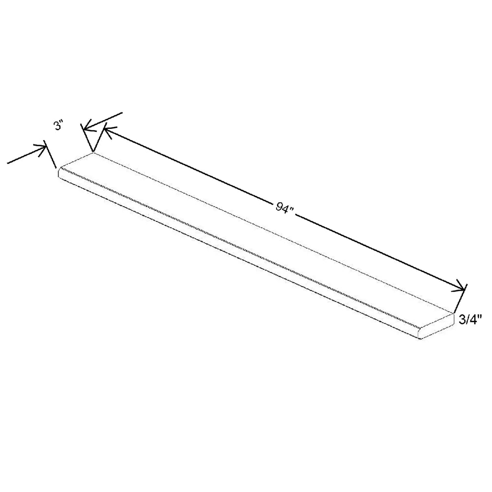 94" W X 3/4" H X 3" D Single Bead Molding