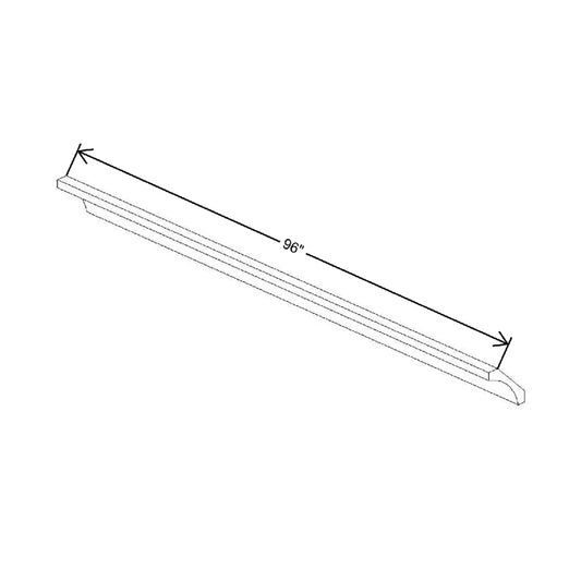 94" W X 2 1/2" H X 2 1/2" D Textured Small Cove Molding