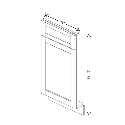 18" W Sink/Range Front