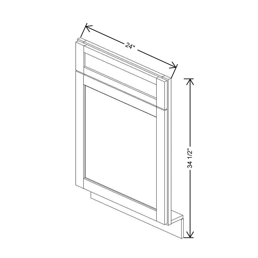 24" W Sink/Range Front
