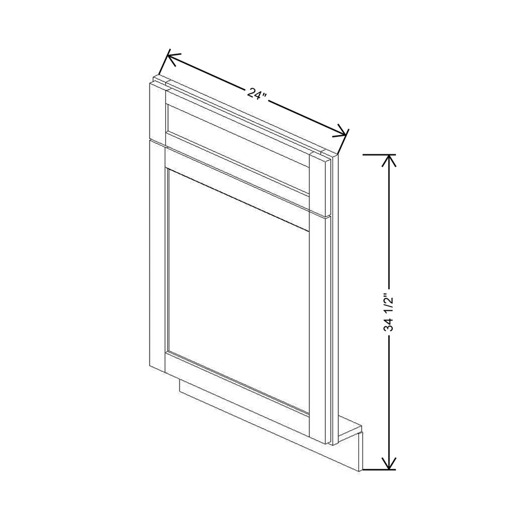 24" W Single Door Sink/Range Front