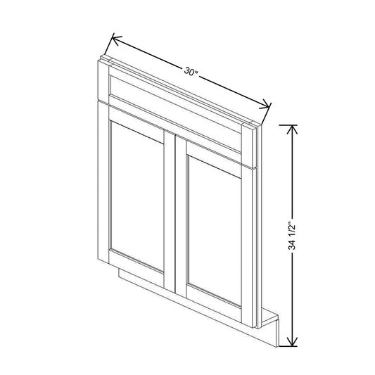 30" W Sink/Range Front