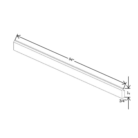 94" W X 2" H X 3/4" D Shaker Mirror Molding