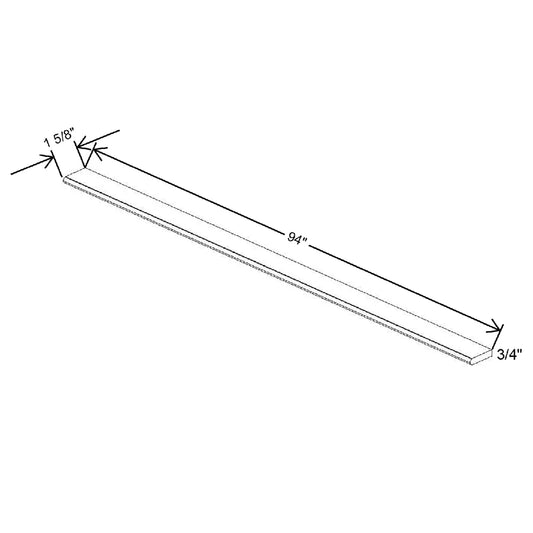 94" W X 3/4" H X 1 5/8" D Small Single Bead Molding