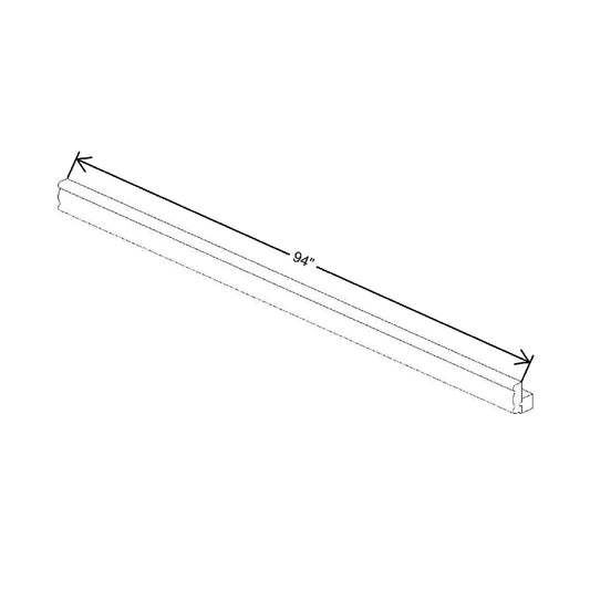 94" W X 1 5/8" H X 1 5/16" Small Traditional Light Rail Molding