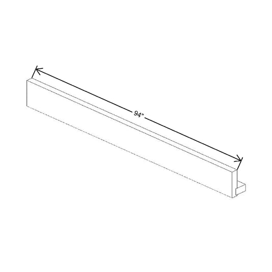 94" W X 3" H X 2" D Starter Molding